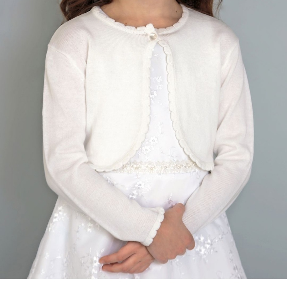 Flower Girl |Sweater| White| bridal| bolero